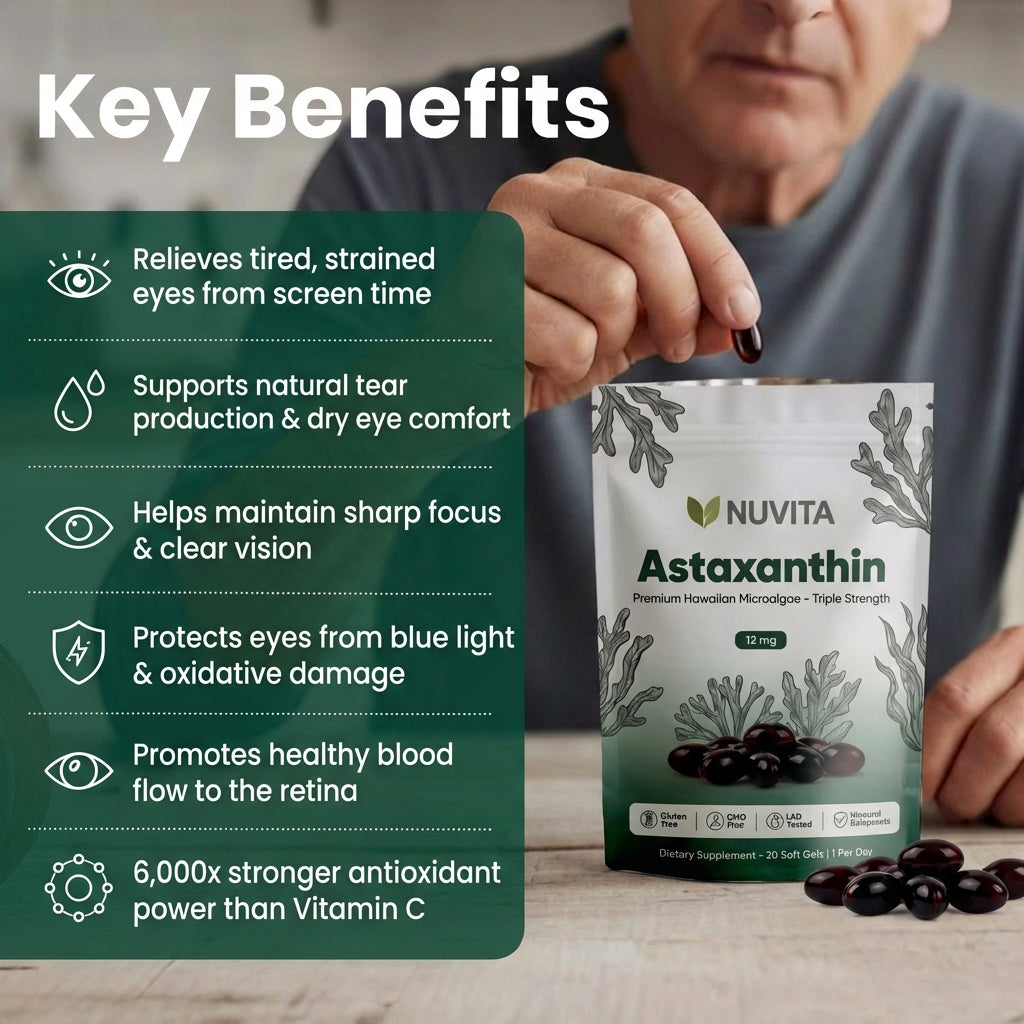 Astaxanthin Nature's Most Powerful Antioxidant See Clearly Again. Naturally.