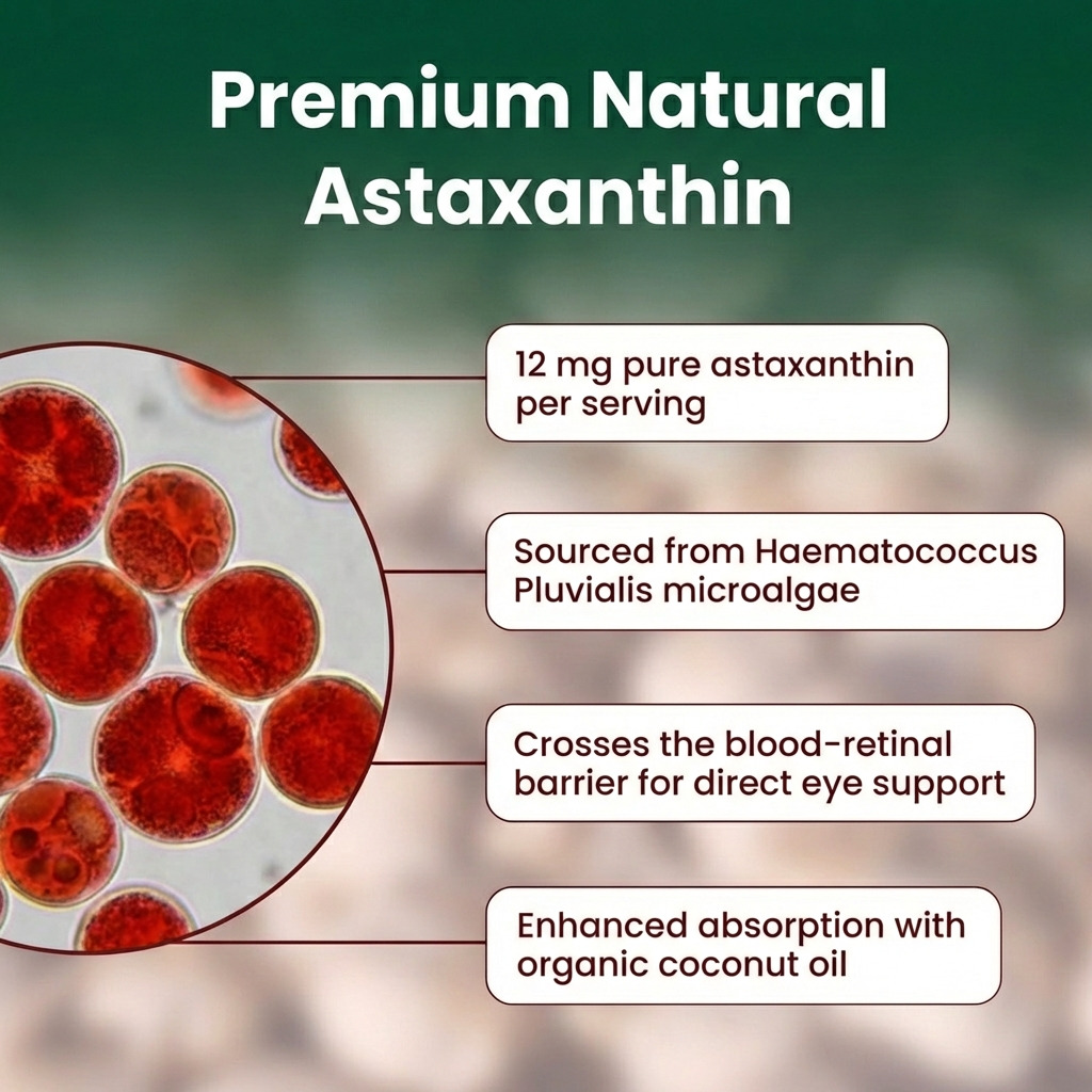Astaxanthin Nature's Most Powerful Antioxidant See Clearly Again. Naturally.